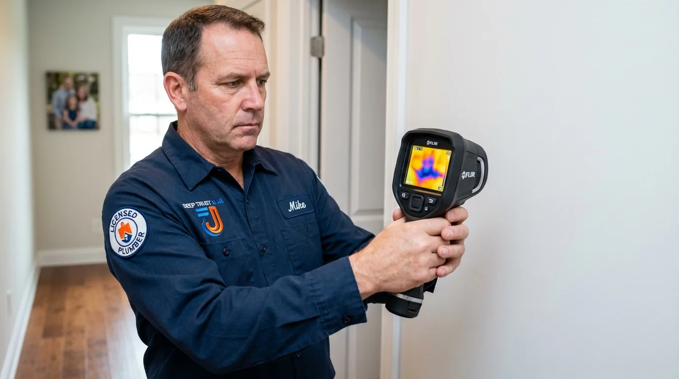 Thermal imaging leak detection by Johns Plumbing LLC in Billerica
